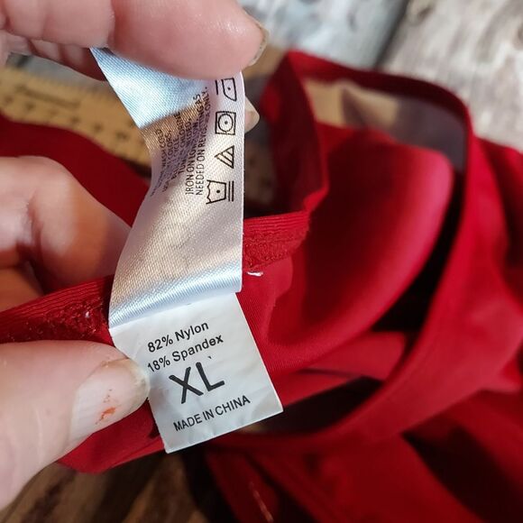 Corfrute Deep Dark Red 2 Piece Swimsuit XL - Picture 7 of 11